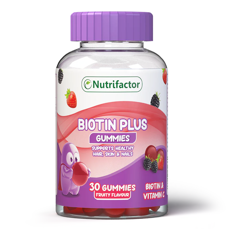Nutrifactor Biotin Plus Gummies 30 ct for Hair & Skin Glow – The ...