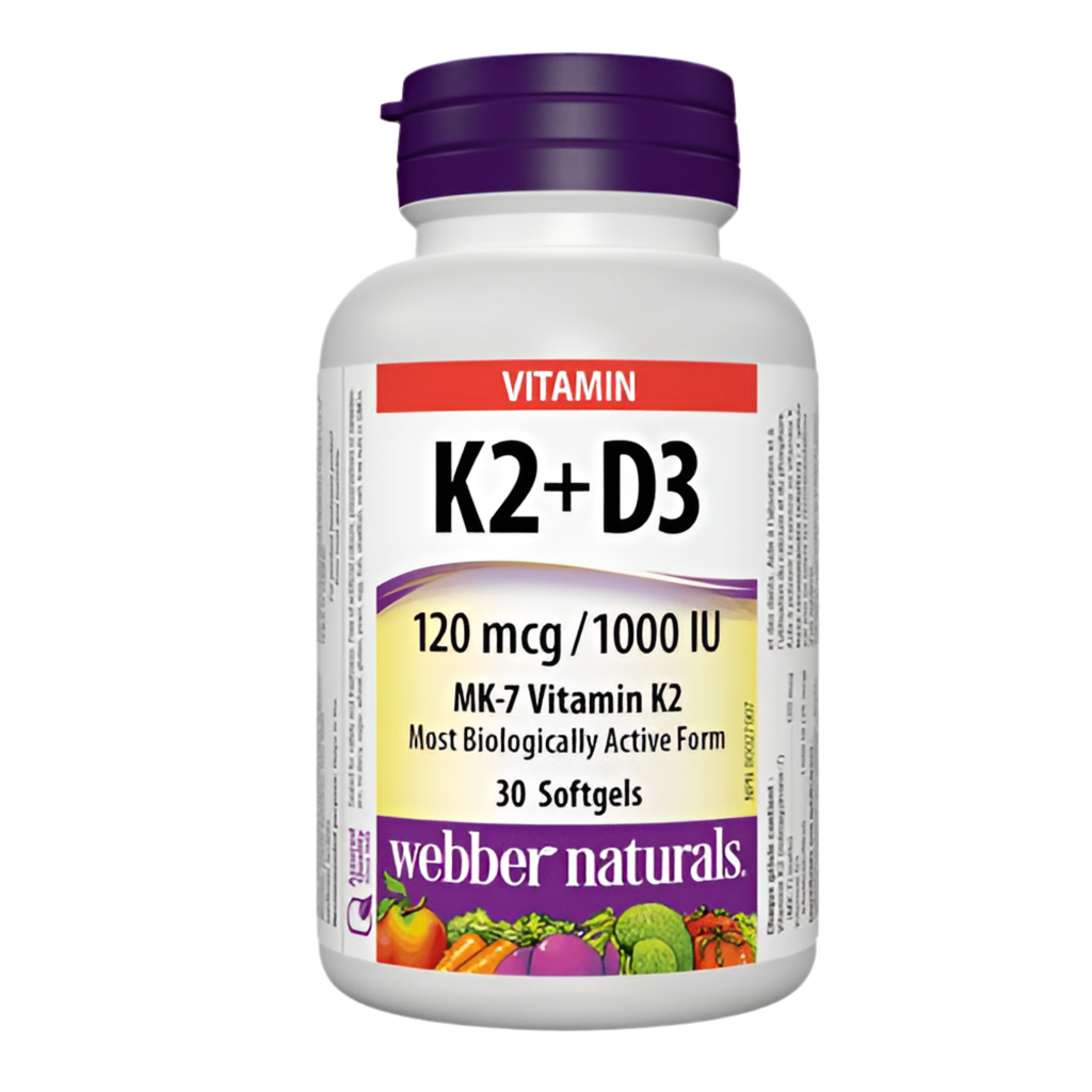 Webber Naturals Vitamin K2 + D3, 30 Ct